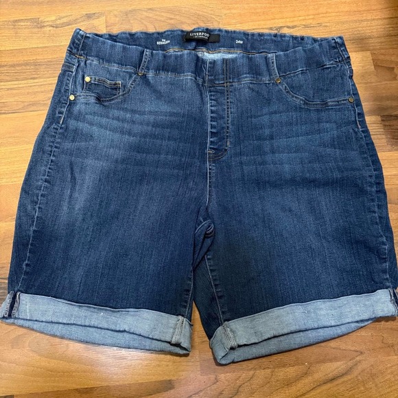 Liverpool Pants - Liverpool Bermuda Jean Shorts Size 24W